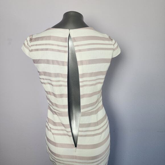 J.Crew Suiting Pink Stiped Cap Sleeve Sheath Dress | Women's 0 - Picture 6 of 11